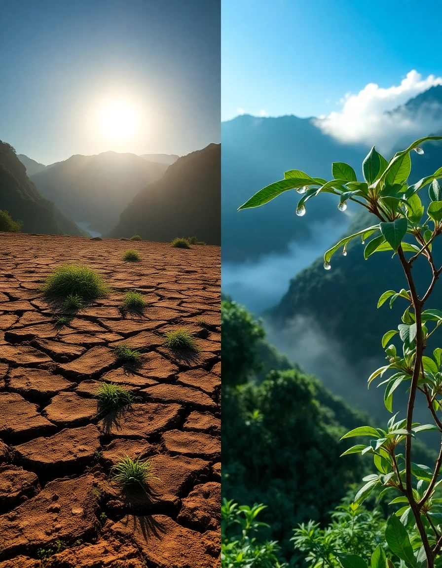Clima seco versus clima úmido em microclimas locais capa